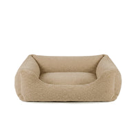 Panier orthopédique chien en bouclette, détail du tissu bouclé