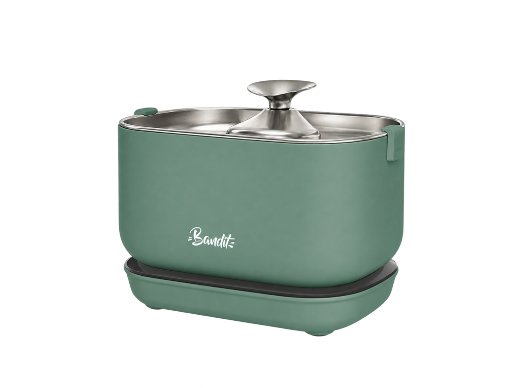 Fontaine à eau filaire  pour chat – 2,5 L, inox, détecteur de mouvement