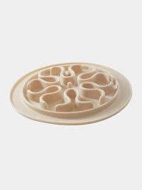 Gamelle anti-glouton chat en silicone vue de dessus, motif en relief 25 x 25 cm
